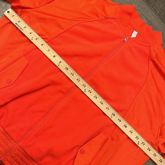 NWT ATHLETA Bright Red Zion Microfleece Full Zip Jacket Size Large - Picture 6 of 9